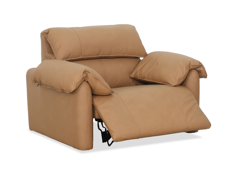 Momento 54\" Genuine Leather Power Reclining Chair – Caramel