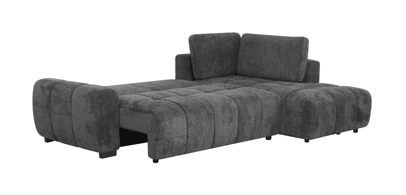 Moonlight _” Fabric Full-Size Sleeper Sofa with Removable Back Cushions –Mineral  