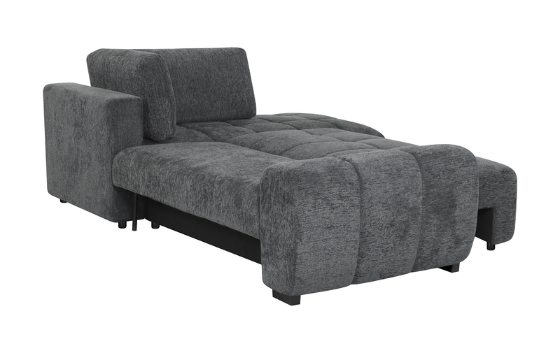 Moonlight _” Fabric Full-Size Sleeper Sofa with Removable Back Cushions –Mineral  