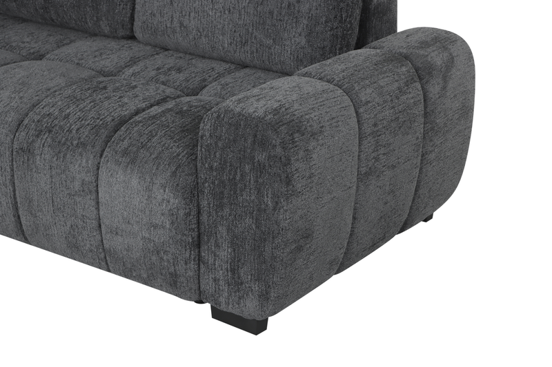 Moonlight Left-facing 2-piece Sleeper Sectional with Storage Chaise – Grey  