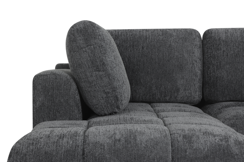 Moonlight Left-facing 2-piece Sleeper Sectional with Storage Chaise – Grey  