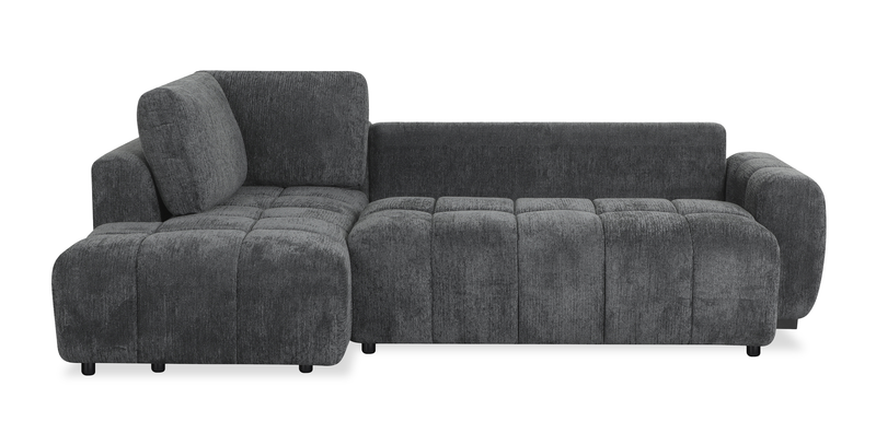Moonlight Left-facing 2-piece Sleeper Sectional with Storage Chaise – Grey  