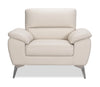Mystic 41.7” Contemporary Genuine Leather Chair - Frost | Fauteuil contemporain Mystic de 41,7 po en cuir véritable - givre