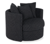 Made in Canada Sofa Lab Customizable Nest 42\" Fabric Swivel Accent Chair – Teddy Raven 