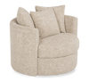 Made in Canada Sofa Lab Customizable Nest 42" Fabric Swivel Accent Chair – Plush Parchment  | Fauteuil d’appoint pivotant personnalisable Nest de Sofa Lab de 42 po fabriqué au Canada en tissu - Plush Parchment