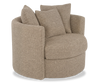 Made in Canada Sofa Lab Customizable Nest 42" Fabric Swivel Accent Chair – Chenille Praline| Fauteuil d’appoint pivotant personnalisable Nest de Sofa Lab de 42 po fabriqué au Canada en tissu - Chenille Praline