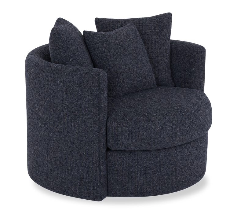 Made in Canada Sofa Lab Customizable Nest 42\" Fabric Swivel Accent Chair – Chenille Pacific