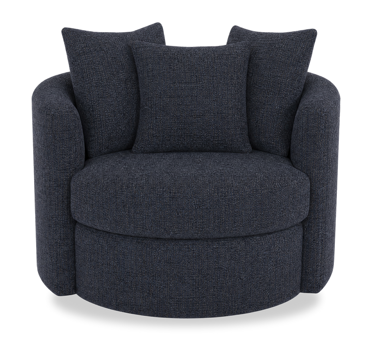 Made in Canada Sofa Lab Customizable Nest 42\" Fabric Swivel Accent Chair – Chenille Pacific