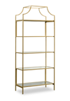 Nightingale 30” 5-Shelf Metal Bookcase – Gold Satin