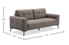 Nola 79.5” Fabric Sofa with Removable Back Cushions – Mocha  | Sofa Nola de 79,5 po en tissu avec coussins de dossier amovibles - moka