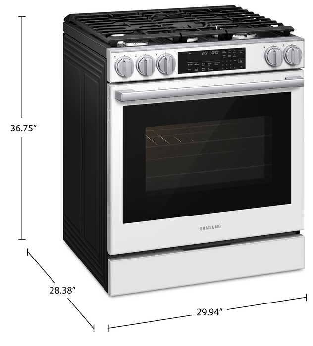 Samsung 6 Cu. Ft. Slide-In Range Convection with Air Fry – White Glass - NSG90H60SWAA