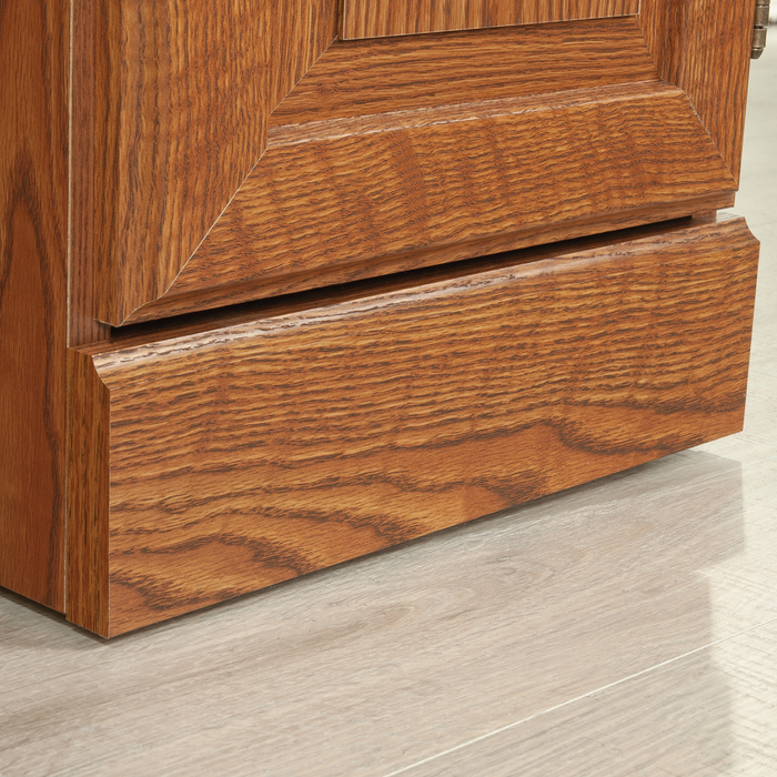 Orchard Hills 42.6\" Desk with Hutch and Storage – Carolina Oak