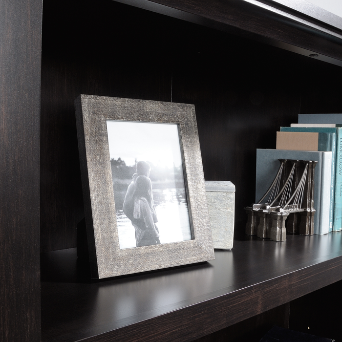 Oryn 35.28” 5-Shelf Bookcase with Storage – Estate Black