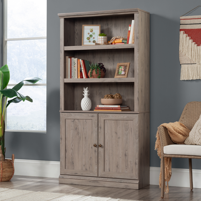 Oryn 35.28” 5-Shelf Bookcase with Storage – Laurel Oak