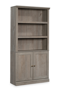 Oryn 35.28” 5-Shelf Bookcase with Storage – Mystic Oak 
