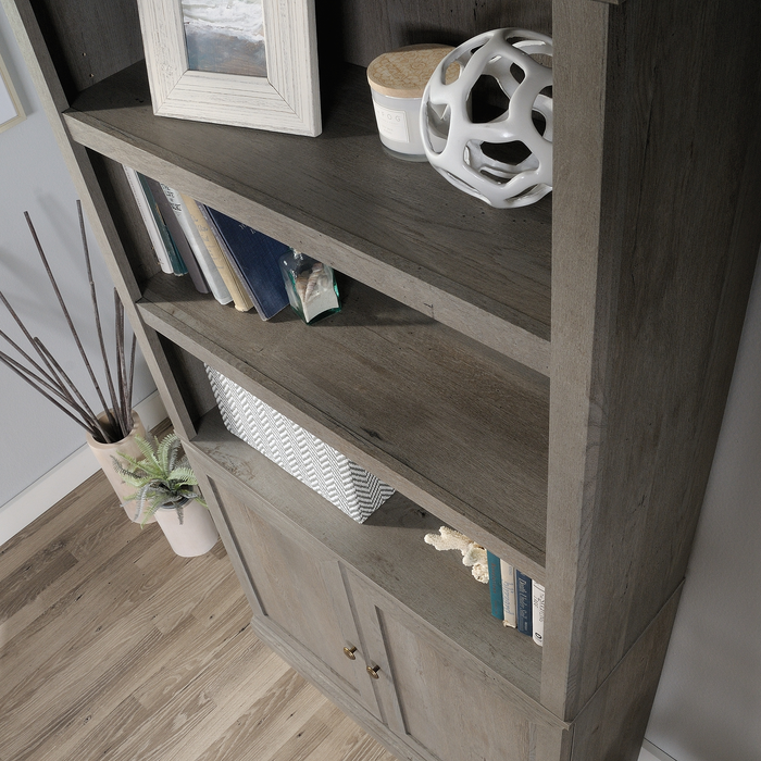 Oryn 35.28” 5-Shelf Bookcase with Storage – Mystic Oak