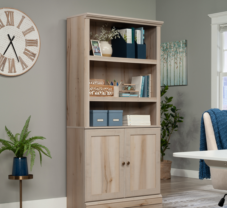 Oryn 35.28” 5-Shelf Bookcase with Storage – Pacific Maple
