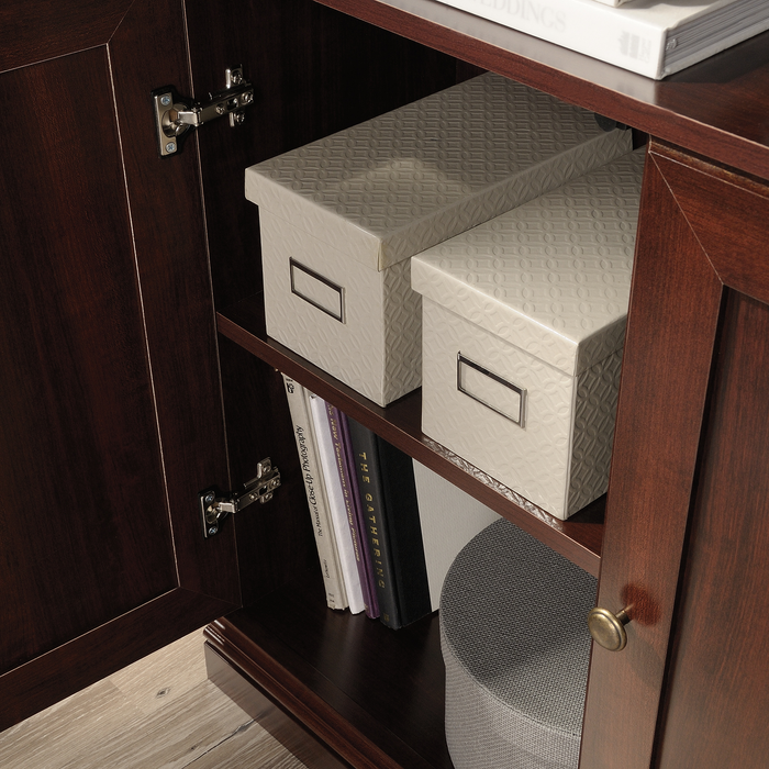 Oryn 35.28” 5-Shelf Bookcase with Storage – Select Cherry