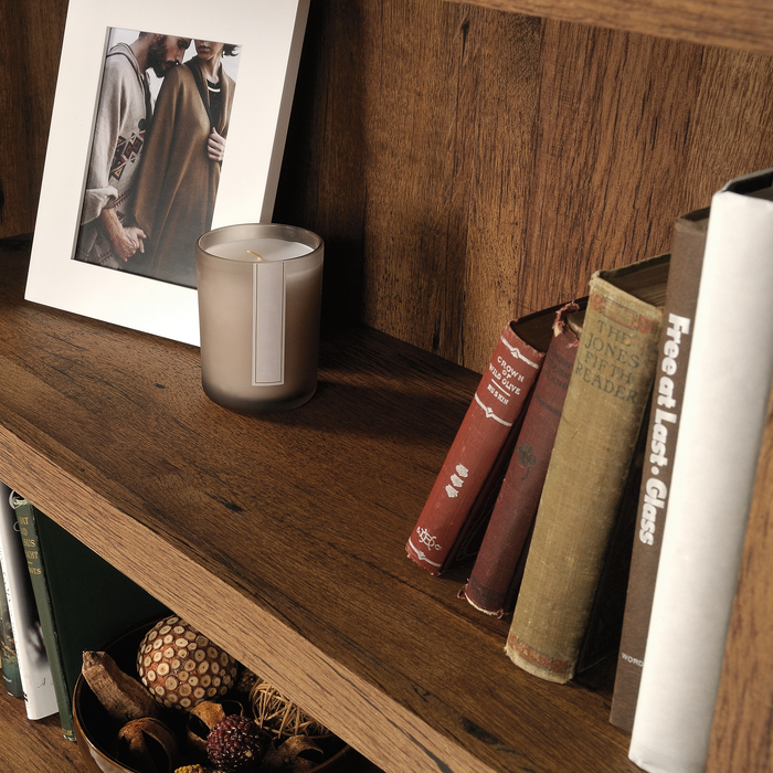 Oryn 35.28” 5-Shelf Bookcase with Storage – Vintage Oak