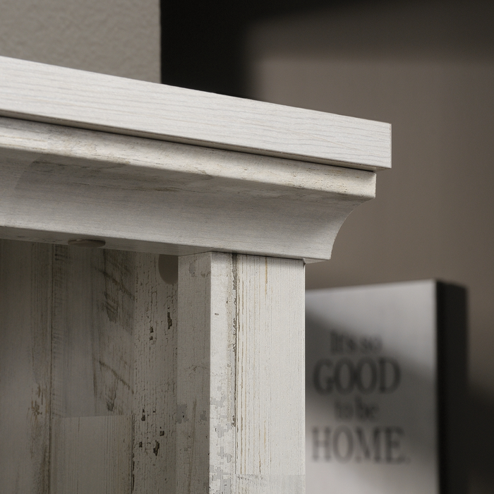 Oryn 35.28” 5-Shelf Bookcase with Storage – White Plank