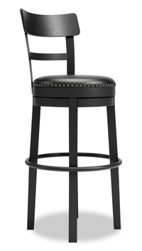 Otis Bar Height Stool with Swivel Seat & Vegan Leather Fabric, 30.5