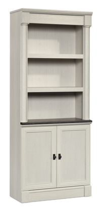 Palladia 29.37” Traditional Bookcase with Storage Cabinet – Glacier Oak 