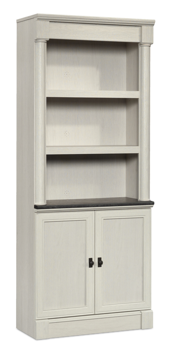 Palladia 29.37” Traditional Bookcase with Storage Cabinet – Glacier Oak