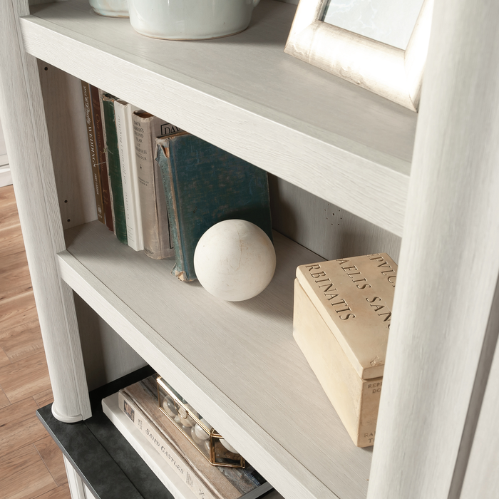 Palladia 29.37” Traditional Bookcase with Storage Cabinet – Glacier Oak