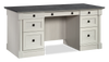 Palladia 65.12\" Executive Desk with 7 Drawers – Glacier Oak