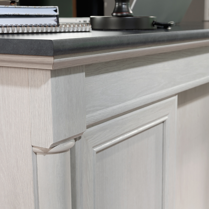 Palladia 65.12\" Executive Desk with 7 Drawers – Glacier Oak