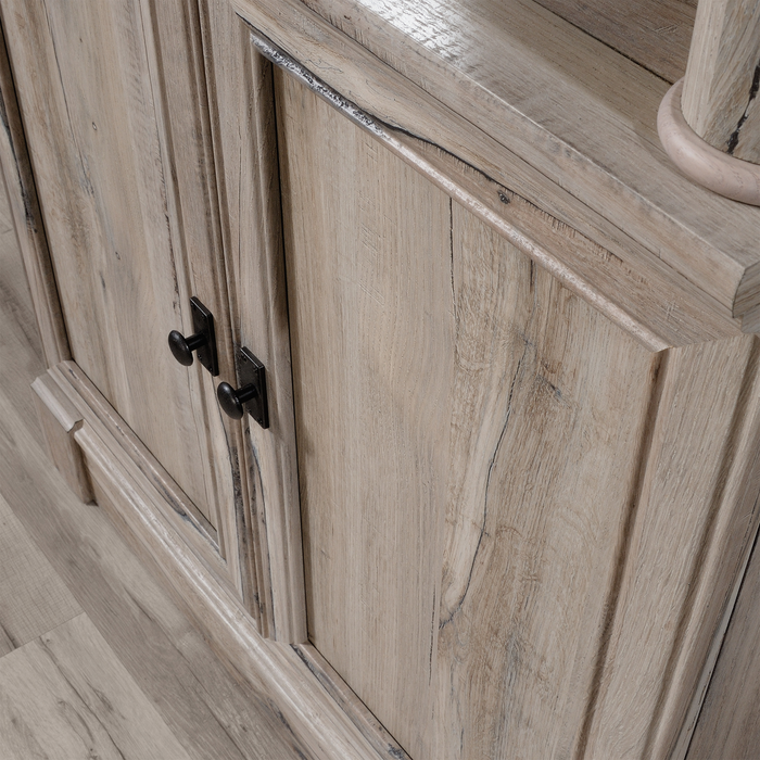 Palladia 29.37” Traditional Bookcase with Storage Cabinet – Split Oak