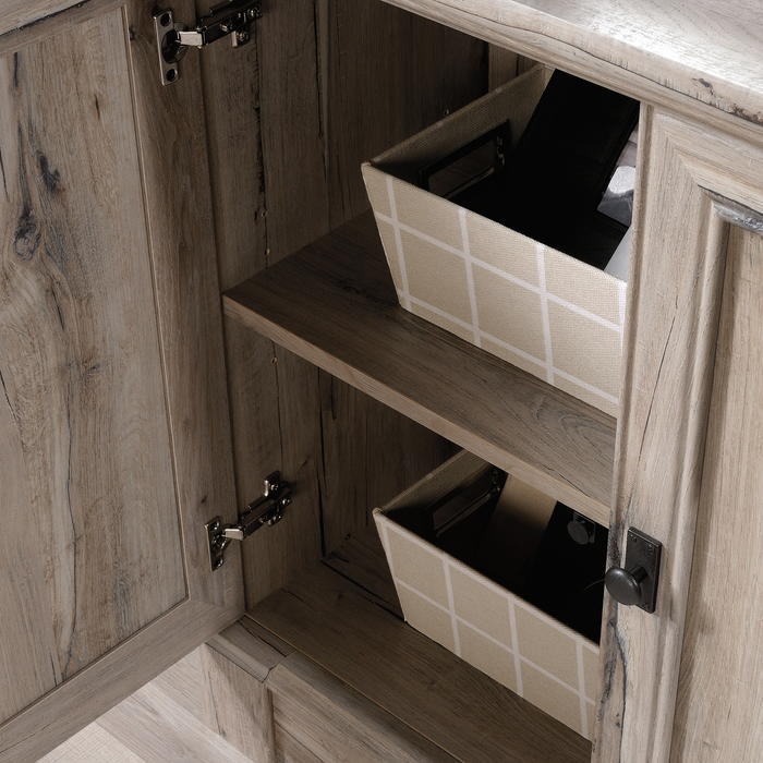 Palladia 29.37” Traditional Bookcase with Storage Cabinet – Split Oak