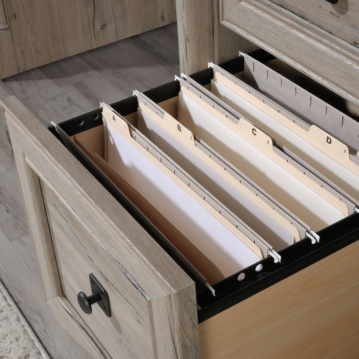 Palladia 53.15\" Office Desk with 3 Drawers – Split Oak