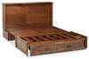 Parker Cabinet Bed with Pocket Coil Memory Foam Mattress, Weathered Brown - Queen Size | Armoire-lit Parker avec matelas en mousse à mémoire de forme à ressorts ensachés, brun vieilli - format grand lit