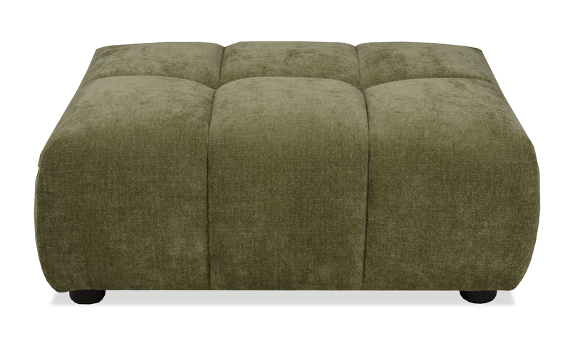 Made in Canada Pebble 42\" Fabric Ottoman - Green