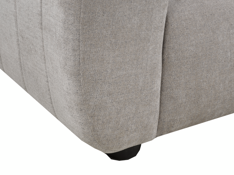Made in Canada Pebble 96\" Fabric Sofa with Matching Accent Pillows - Grey