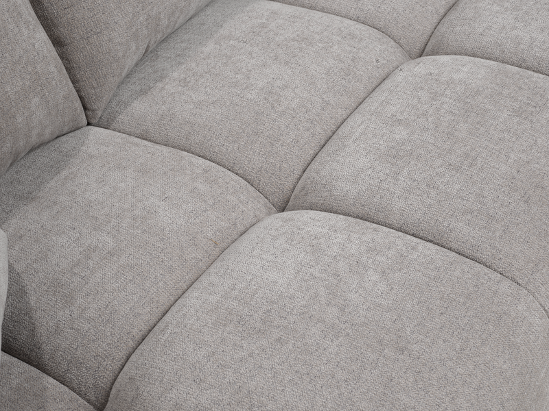 Made in Canada Pebble 96\" Fabric Sofa with Matching Accent Pillows - Grey