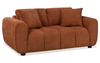 Made in Canada Pebble 70\" Fabric Loveseat with Matching Accent Pillows - Orange