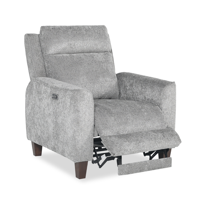 Primrose 35” Chenille Fabric Power Reclining Chair with Power Headrest - Slate