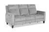 Primrose 81” Chenille Fabric Power Reclining Sofa with Power Headrest – Slate