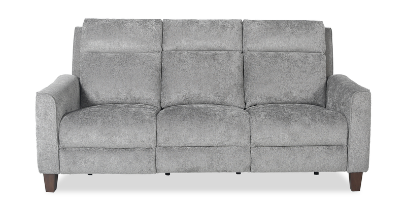 Primrose 81” Chenille Fabric Power Reclining Sofa with Power Headrest – Slate