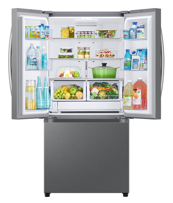 Samsung Bespoke AI 33” 25 Cu. Ft. 3-Door French Door Refrigerator – Stainless Steel - RF25C5A01SRAA