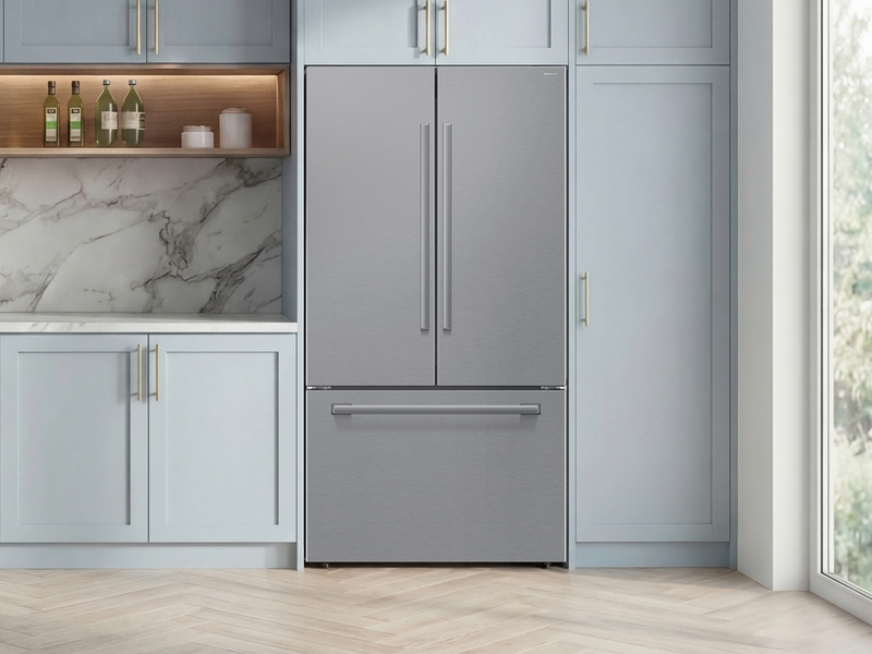 Samsung Bespoke AI 36” 24 Cu. Ft. Counter-Depth French Door Refrigerator – Stainless Steel - RF70H25KERAA
