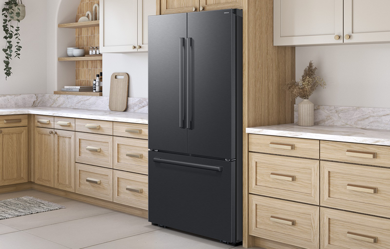 Samsung Bespoke AI 35.88” 29 Cu. Ft 3-Door French Door Refrigerator – Matte Black - RF70H30KEEAA