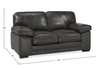 Rodeo 67” Top-Grain Genuine Leather Loveseat with Removable Cushions – Charcoal | Causeuse Rodeo de 67 po en cuir véritable de qualité supérieure avec coussins amovibles - anthracite
