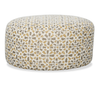 Made in Canada Customizable Sofa Lab Round 38\" Fabric Ottoman – Lemonade Accent Fabric 