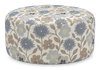 Made in Canada Customizable Sofa Lab Round 38\" Fabric Ottoman – Dragonfly Accent Fabric 