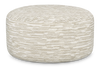 Made in Canada Customizable Sofa Lab Round 38\" Fabric Ottoman – Bisque Accent Fabric 