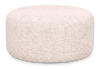 Made in Canada Customizable Sofa Lab Round 38\" Fabric Ottoman – Chenille White