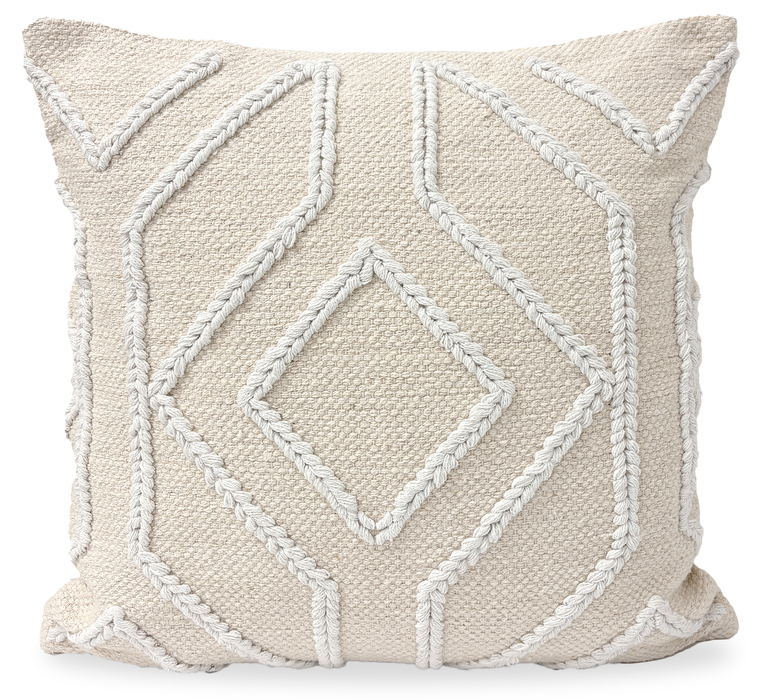 Sadie Fabric Accent Pillow - Beige